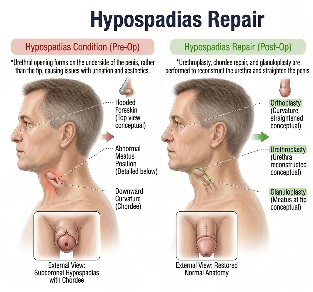 Hypospadias Repair — anatomy diagram